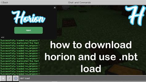 Im new to Horion client, and Im trying to import builds using NBTs. . Nbt commands horion